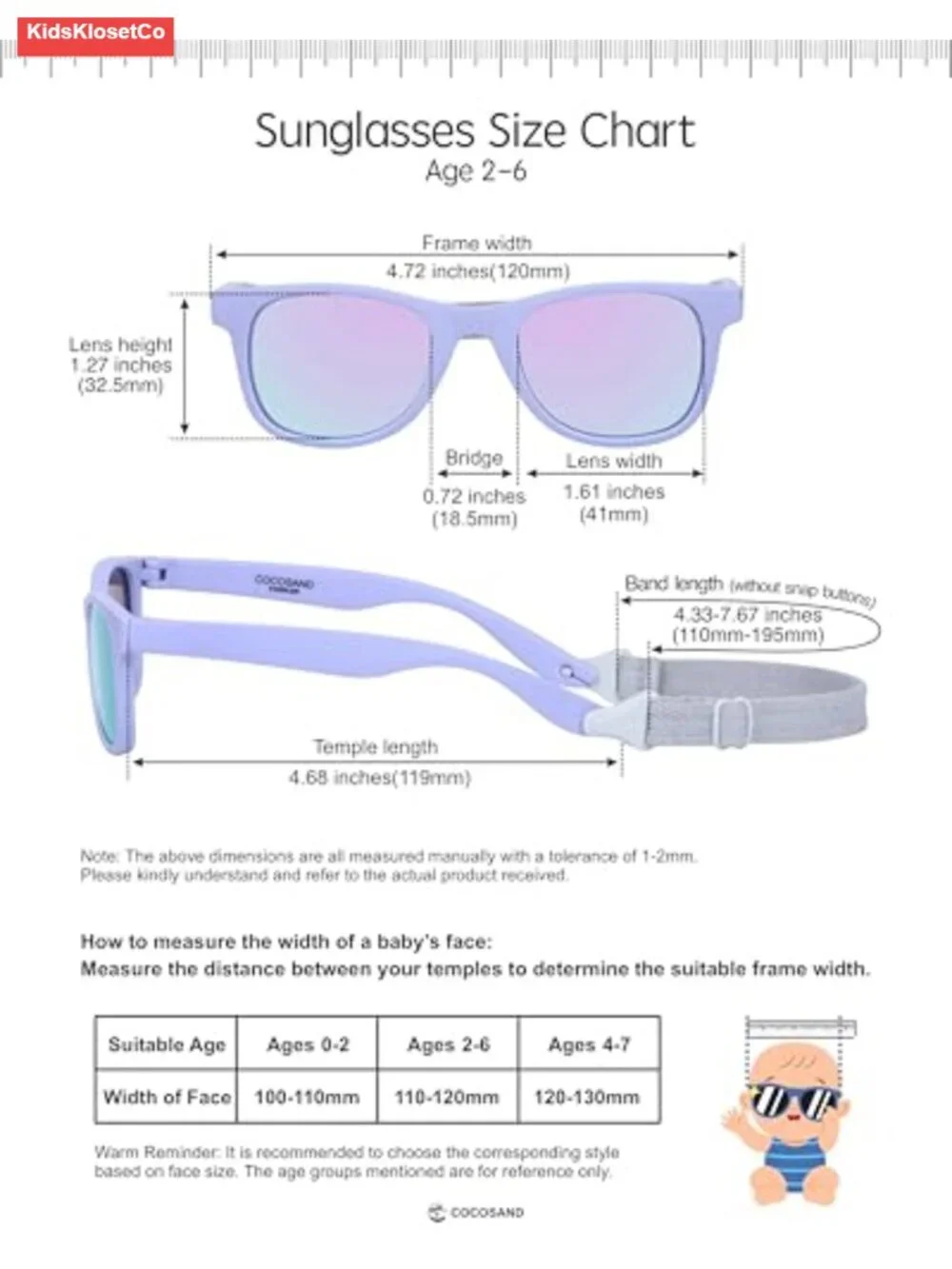 Polarized Kids Sunglasses with Strap Flexible Frame Soft Silicone Nose Pads